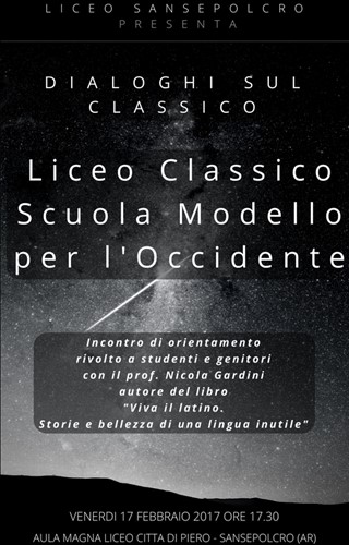 VENERDÌ 17: AL LICEO DI SANSEPOLCRO CON NICOLA GARDINI "VIVA IL LATINO. STORIE E BELLEZZA DI UNA LINGUA INUTILE" - Cultura | WP TTV