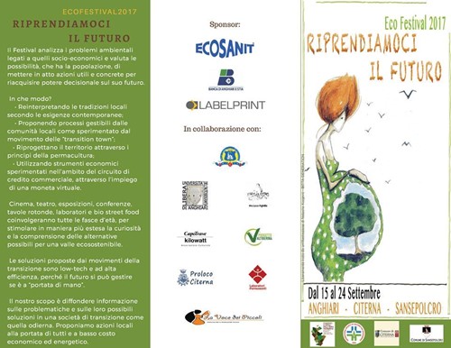 ”RIPRENDIAMOCI IL FUTURO”: al via domani l'EcoFESTIVAL2017-VALTIBERINA - Ambiente | WP TTV