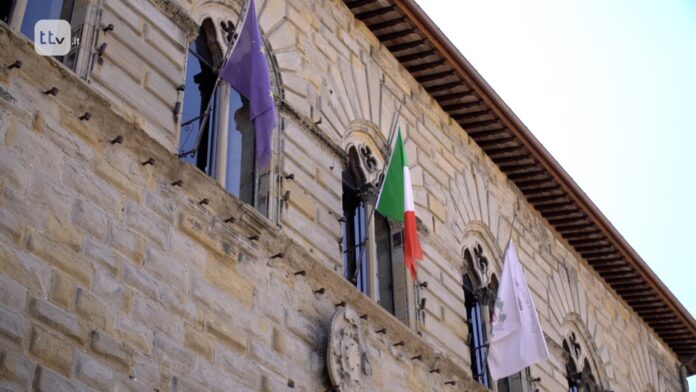 La facciata del palazzo comunale di Città di Castello