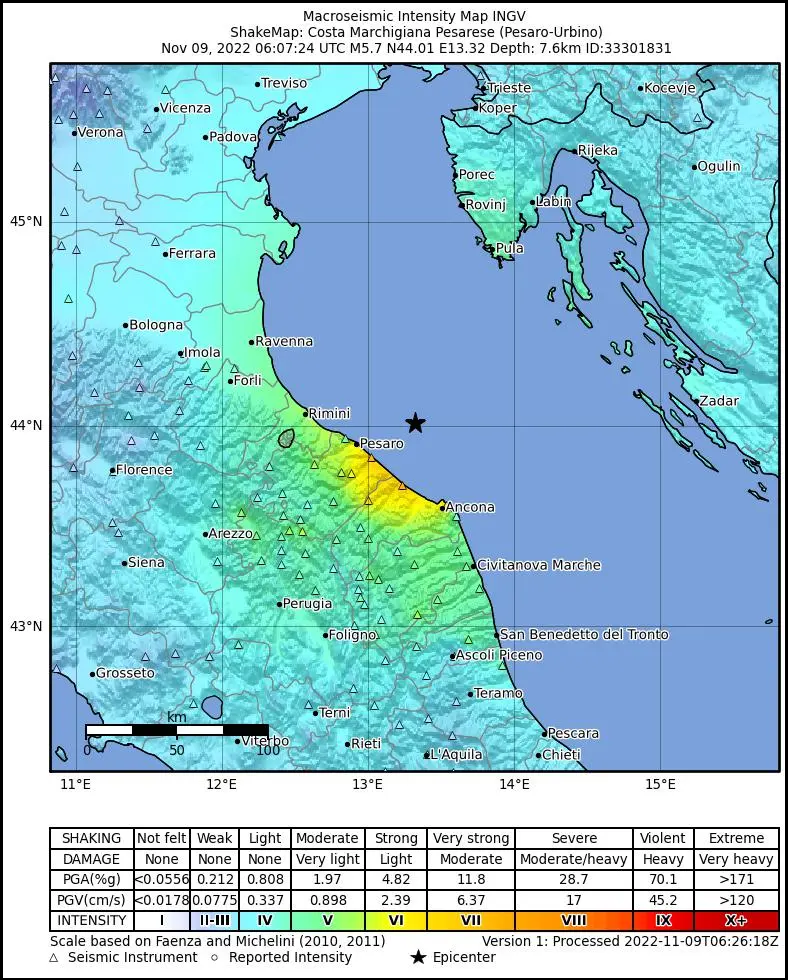 Mappa di scuotimento