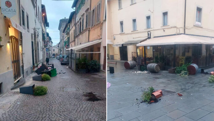 vandalismo centro storico sansepolcro